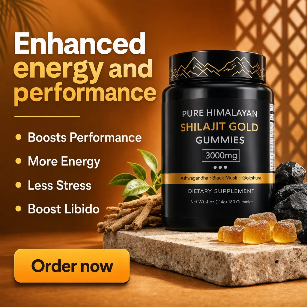 Affiche Creafrik : Shilajit Gold Gummies, version 3.