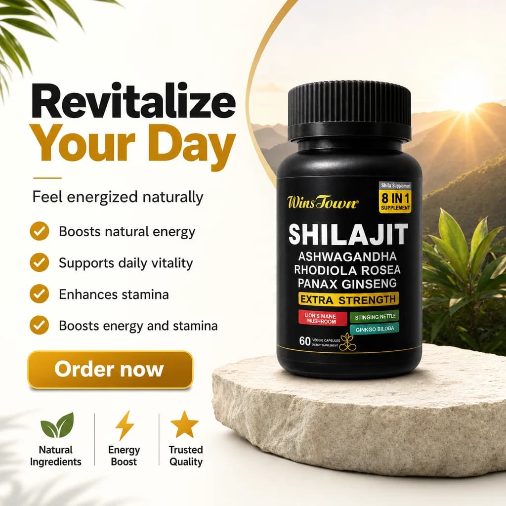 Affiche Creafrik : WinsTown Shilajit, version 1.